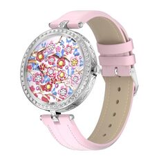 GT10 Smart Watch con schermo a colori da 1,32 pollici, supporto monitoraggio della frequenza cardiaca/monitoraggio della pressione sanguigna (argento rosa)