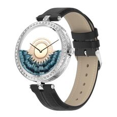 GT10 Smart Watch con schermo a colori da 1,32 pollici, supporto monitoraggio della frequenza cardiaca/monitoraggio della pressione sanguigna (argento nero)