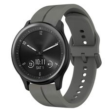 Per Garmin Vivomove Sport cinturino in silicone da 20 mm con cinturino (grigio scuro)