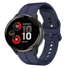 Per cinturino in silicone Garmin Venu 2 Plus 20mm Loop (blu navy)