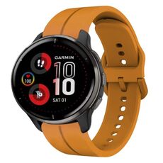 Per cinturino in silicone Garmin Venu 2 Plus 20mm Loop (giallo ambra)