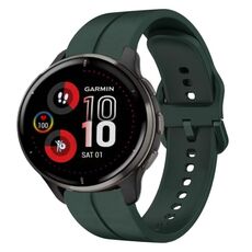 Per cinturino in silicone Garmin Venu 2 Plus 20mm Loop (verde scuro)