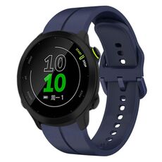 Per Garmin Forerunner 158 cinturino in silicone da 20 mm (blu navy)