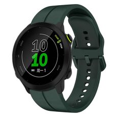 Per Garmin Forerunner 158 cinturino in silicone da 20 mm (verde scuro)