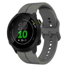 Per Garmin Forerunner 158 cinturino in silicone da 20 mm (grigio scuro)