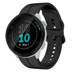 Per Garmin Forerunner 55 cinturino in silicone da 20 mm con cinturino (nero)