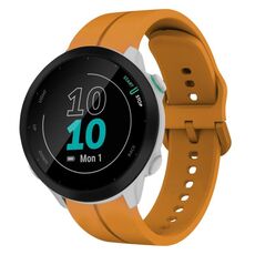 Per Garmin Forerunner 55 cinturino in silicone da 20 mm con cinturino (giallo ambra)