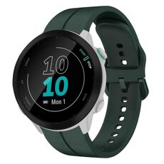Per Garmin Forerunner 55 cinturino in silicone da 20 mm (verde scuro)