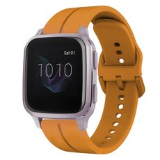 Per cinturino in silicone Garmin Venu SQ 20mm Loop (giallo ambra)