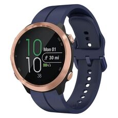 Per Garmin Forerunner 645 Music Cinturino in silicone da 20 mm con cinturino (blu navy)