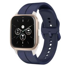 Per Garmin Forerunner Sq2 Music 20mm Loop cinturino in silicone (blu navy)
