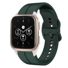 Per Garmin Forerunner Sq2 Music 20mm Loop cinturino in silicone (verde scuro)
