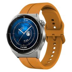 Per Huawei Watch GT3 Pro 43mm 20mm Cinturino in silicone con cinturino (giallo ambra)
