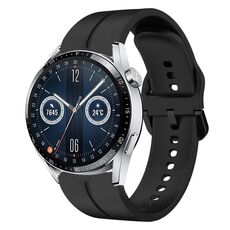 Per Huawei Watch GT3 42mm 20mm cinturino in silicone con cinturino (nero)