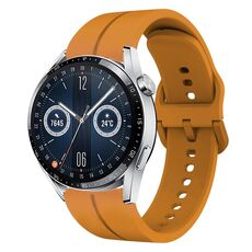 Per Huawei Watch GT3 42mm 20mm cinturino in silicone con cinturino (giallo ambra)