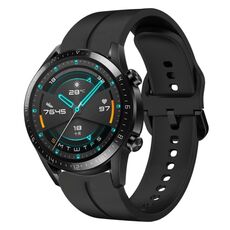 Per Huawei Watch GT2 42mm 20mm cinturino in silicone con cinturino (nero)