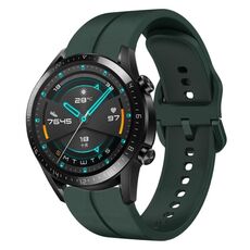 Per Huawei Watch GT2 42mm 20mm cinturino in silicone con cinturino (verde scuro)