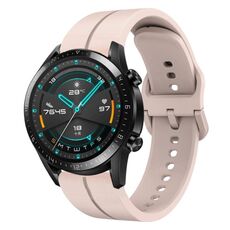 Per Huawei Watch GT2 42mm 20mm cinturino in silicone con cinturino (rosa)
