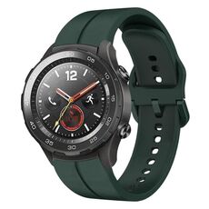 Per Huawei Watch 2 cinturino in silicone con cinturino da 20 mm (verde scuro)