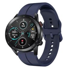 Per Honor MagicWatch2 42mm 20mm cinturino in silicone con cinturino (blu navy)