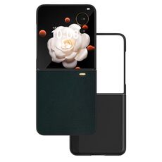 Custodia per telefono con copertura completa in pelle PU per Honor Magic V Flip nera (verde)