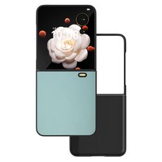 Custodia per telefono a copertura totale con telaio nero in pelle PU Flip per Honor Magic V (azzurro)