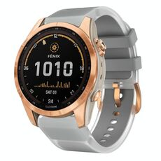 Per cinturino in silicone bicolore Garmin Fenix ​​7S Glacier Clear (grigio chiaro)