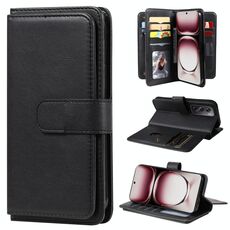 Per OPPO Reno12 Pro Global Multi-Function Wallet 10 Card Slots Custodia in pelle per telefono (nero)