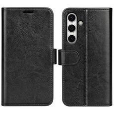Per Samsung Galaxy S24 FE 5G R64 Texture Custodia in pelle con flip orizzontale (nero)