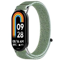 Per Xiaomi Smart Band 9/9 NFC Loop Nylon Hook and Loop Fastener Watch Band (Blue Ocean)