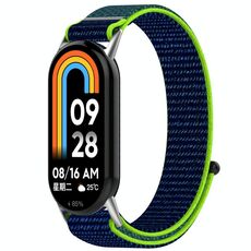 Per cinturino per orologio Xiaomi Smart Band 9/9 NFC Loop in nylon con chiusura a strappo (lime)