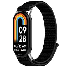 Per cinturino per orologio Xiaomi Smart Band 9/9 NFC Loop in nylon con chiusura a strappo (nero)