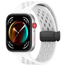 Per Huawei Watch Fit3 cinturino in silicone con fibbia magnetica pieghevole stile Fit3 (bianco)