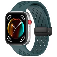 Per Huawei Watch Fit3 cinturino in silicone con fibbia magnetica pieghevole stile Fit3 (verde militare)