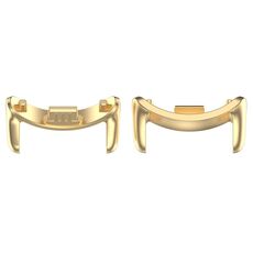 Per Xiaomi Smart Band 9 NFC 12mm 1 paio di connettori per cinturino in metallo (oro)