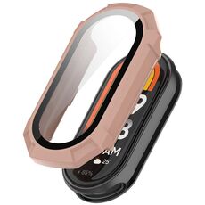 Per Xiaomi Smart Band 9 NFC PC + pellicola temperata integrata Armour Surface Watch Custodia protettiva (Sakura Pink)