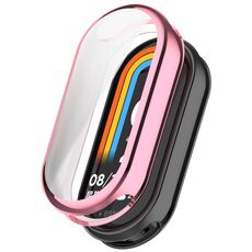 Per Xiaomi Smart Band 9 Custodia morbida per orologio elettrolitico in TPU a copertura totale (rosa)