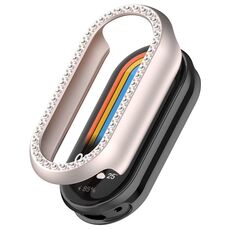 Per Xiaomi Smart Band 9 NFC Diamond Half Coverage Hollow PC Watch Custodia protettiva (Starlight)