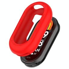 Per Xiaomi Smart Band 9 Custodia morbida in silicone a mezza copertura (rosso)