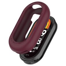 Per Xiaomi Smart Band 9 Custodia morbida in silicone a mezza copertura (rosso vino)