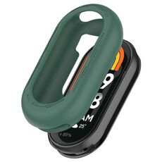 Per Xiaomi Smart Band 9 Custodia morbida per orologio in silicone a mezza copertura (verde scuro)