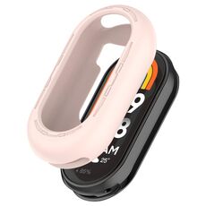 Per Xiaomi Smart Band 9 Custodia morbida in silicone a mezza copertura (rosa)