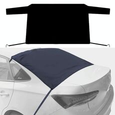 Parasole parasole per automobile in tessuto rivestito in argento, stile: elastico posteriore