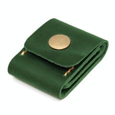 Custodia in pelle per scheda SIM per telefono cellulare Custodia per scheda di memoria Custodia per plettro per chitarra (verde)