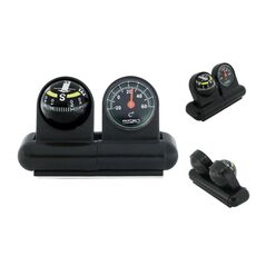Bussola ad angolo regolabile con termometro a sfera per guida auto 2 in 1 (versione inglese)