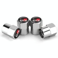 4 pezzi/set per modifica valvola pneumatico auto in metallo GR, colore: argento
