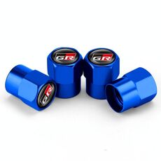 4 pezzi/set per modifica valvola pneumatico auto in metallo GR, colore: blu