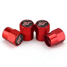 Decorazione per pneumatici per moto, tappo valvola per auto, 4 pezzi/set, colore: rosso
