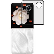 Per Honor Magic V Flip 5G imak Pellicola in vetro temperato per schermo posteriore curvo 3D completo