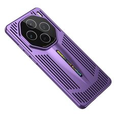 Custodia per telefono a copertura totale per PC con raffreddamento a lama per vivo X100S (viola scuro)